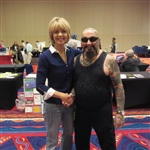 Batso with Ann Nyberg from WTNH ABC CT at Mohegan Sun Casino Vets. Fundraiser.