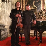 Volodja Balzalorsky and Aleksandar Serdar immediately after the concert at Festival Ljubljana August 6 2015