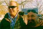 Batso with Actor Mickey Rourke on the set of the Movie The Wrestler.