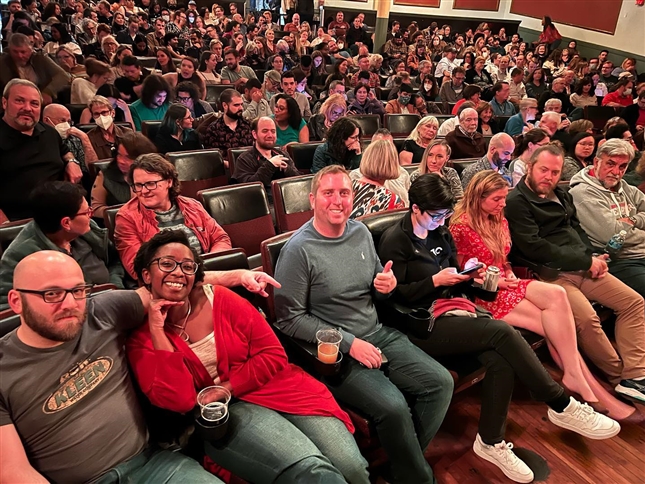 Sold out audience at Boston Comedy Festival 