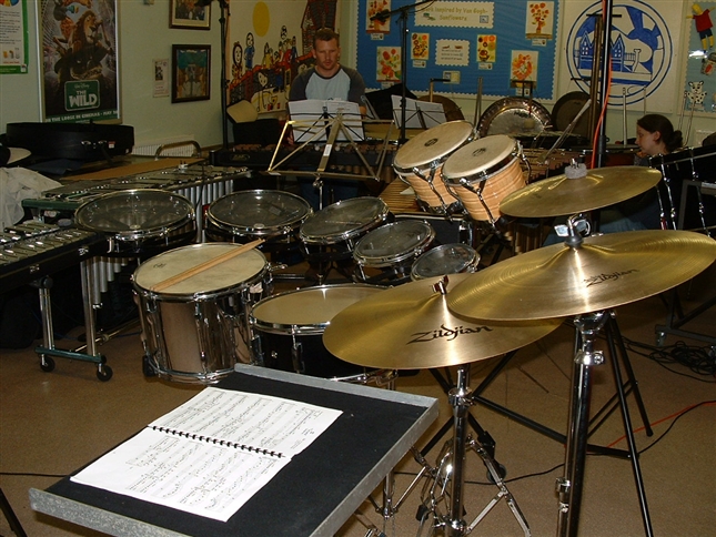 Wales - percussion recording session 2005