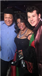 Peter with Chubby Checker and Mary Wilson (Shirelles)