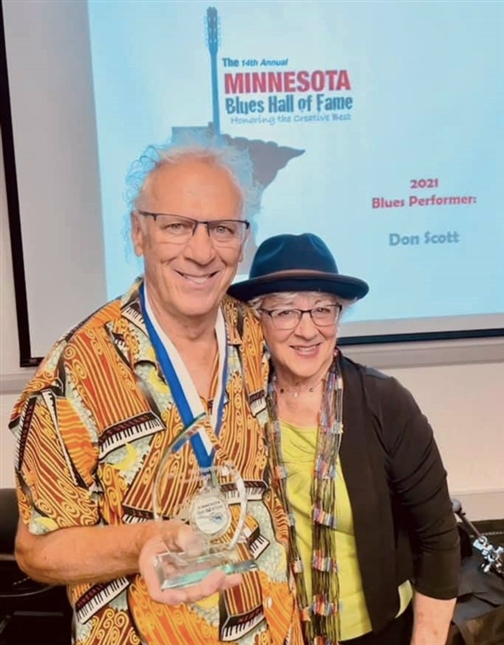 Don Scott and Rosanne Licciardi at the Hall of Fame Awards Ceremony, 2021