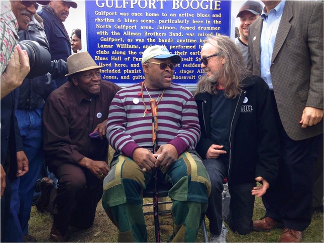 Wayne with Jaimoe receiving MS Blues Trail Marker