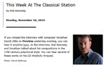 Interview with The Classical Station on "Polychoralism" (USA, 2019)