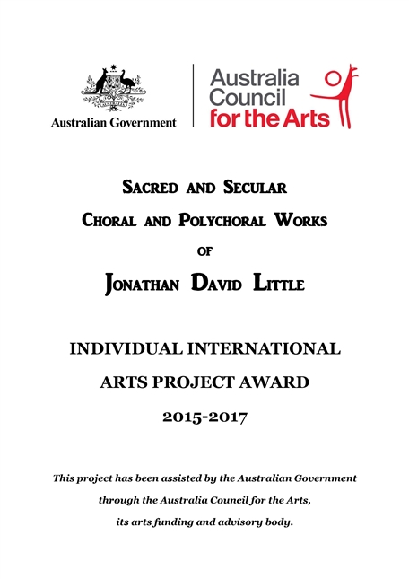 Australia Council Individual International Arts Project Award 2015-17