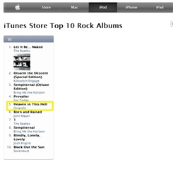 Heaven In This Hell- #5 U.S. iTunes Rock Chart