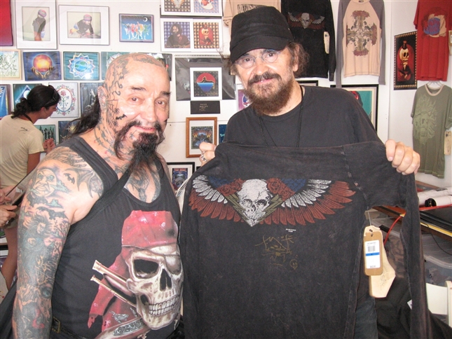 Batso with Legendary Artist Stanley Mouse, Designer for the Grateful Dead. 