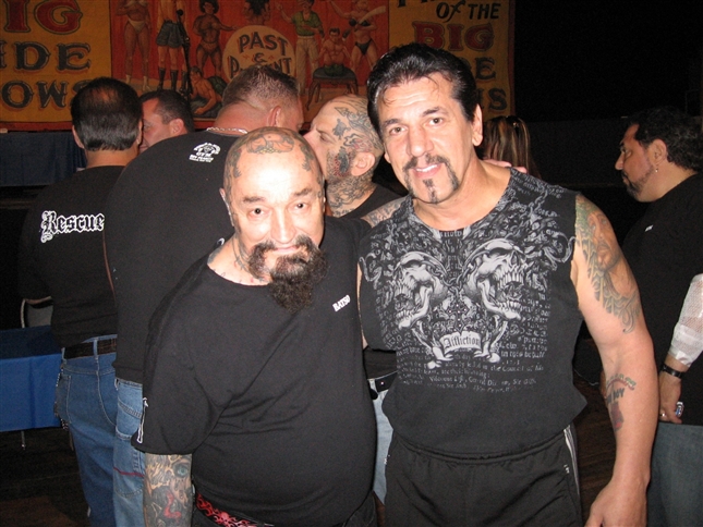 Batso with Actor Chuck Zito from the T.V Series OZ